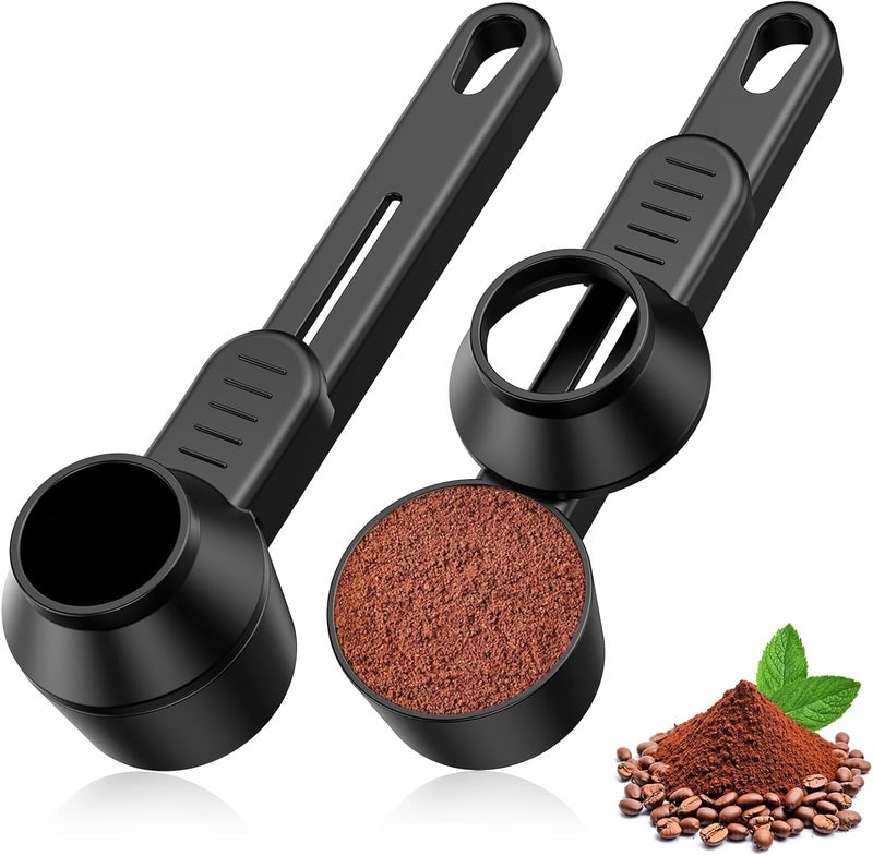 CAPMESSO Coffee Scoop & Funnel for Reusable K Cup Refillable Coffee Pods: 2 Tablespoon Coffee Measuring Scoop - Easy Slide Scoop for Ground Coffee, Protein Powder, Tea without Spilling (2 Pack) - Image 1